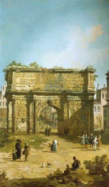 The Arch Of Septimius Severus by Canaletto