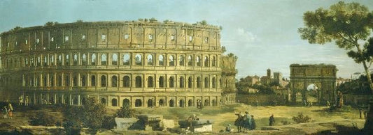 Rome: View Of The Colosseum And The Arch Of Constantine by Canaletto