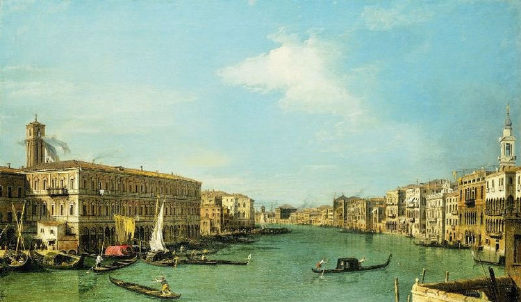Venice: The Grand Canal Looking North From The Rialto by Canaletto
