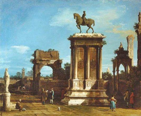 The Colleoni Monument In A Caprice Setting by Canaletto