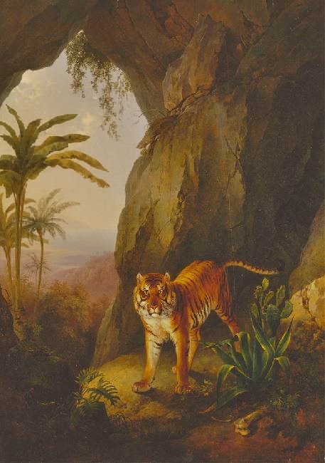 Tiger In A Cave by Jacques-Laurent Agasse