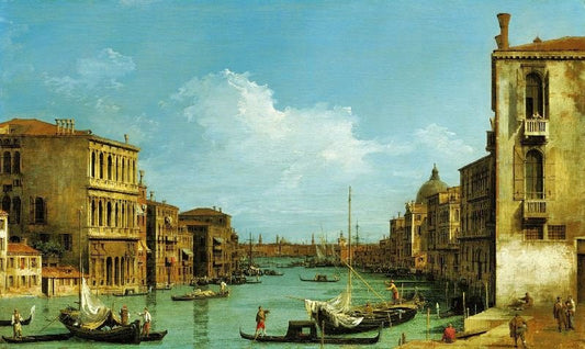 Venice: The Grand Canal From Campo S. Vio Towards The Bacino by Canaletto