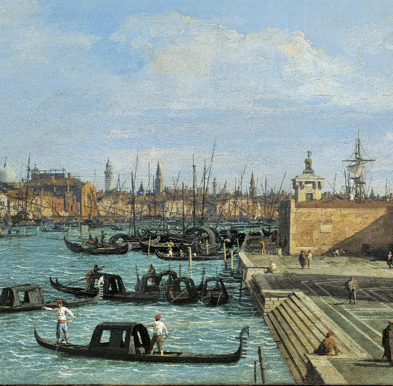 VENICE: THE GRAND CANAL WITH S. MARIA DELLA SALUTE TOWARDS THE RIVA DEGLI SCHIAVONI