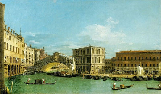Venice: The Rialto Bridge From The North by Canaletto