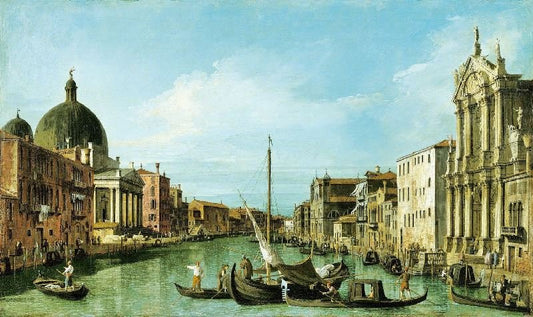 Venice: The Grand Canal With The Scalzi And S. Simione Piccoli by Canaletto