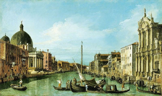 Venice: The Grand Canal With The Scalzi And S. Simione Piccoli by Canaletto
