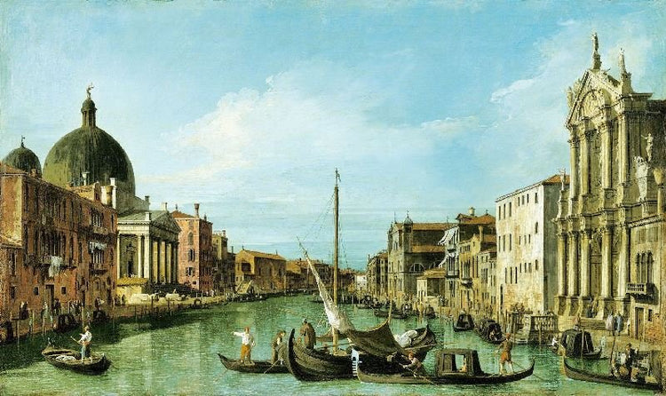 Venice: The Grand Canal With The Scalzi And S. Simione Piccoli by Canaletto