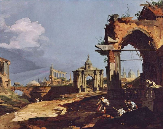 Venice: A Caprice View With A Pointed Arch by Canaletto