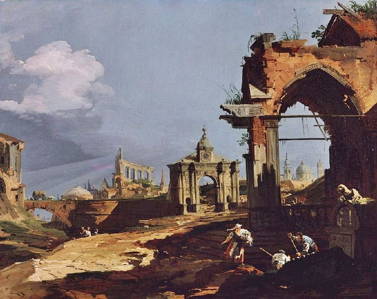 Venice: A Caprice View With A Pointed Arch by Canaletto