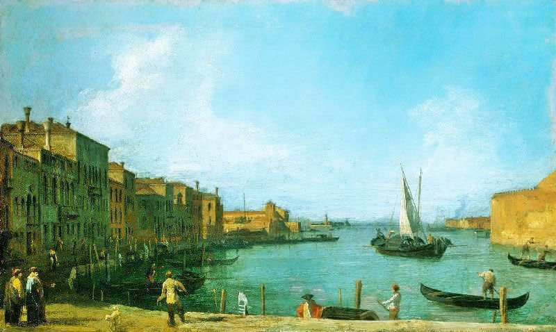 Venice: The Canale Di S. Chiari Towards The Lagoon by Canaletto