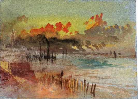 Harbour Scene At Sunrise, Possibly Margate by Joseph Turner