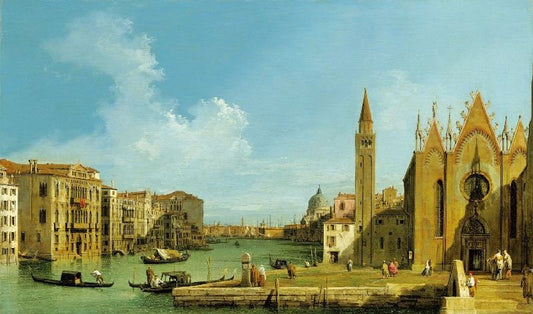 Venice: The Grand Canal From The Carita Towards The Bacino by Canaletto