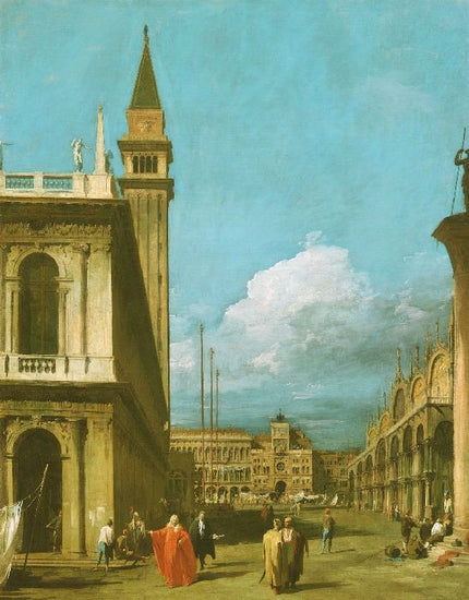Venice: The Piazzetta Towards The Torre Dell Olorogio by Canaletto