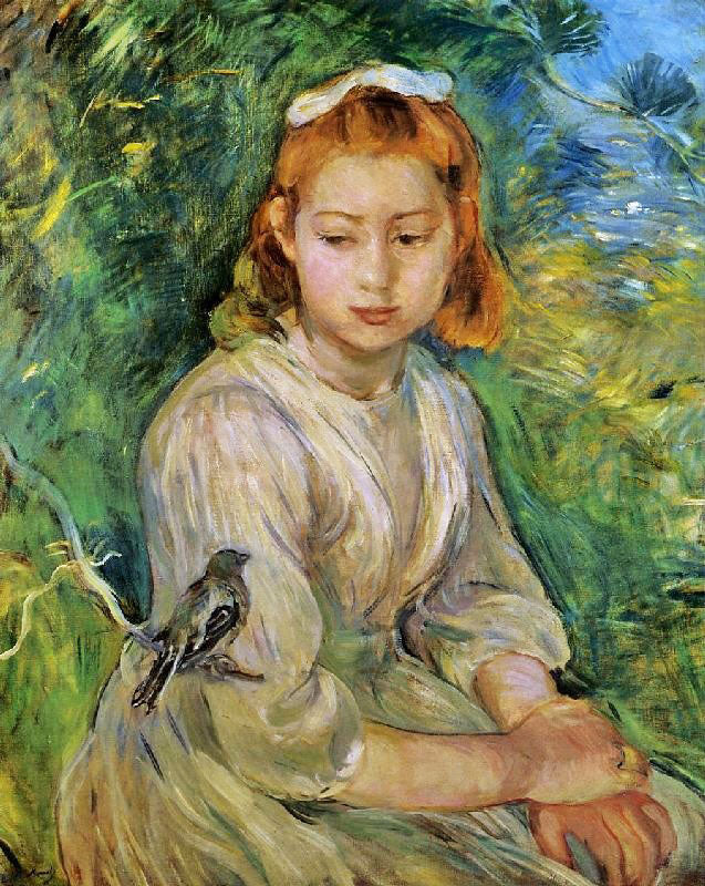 YOUNG GIRL WITH A BIRD