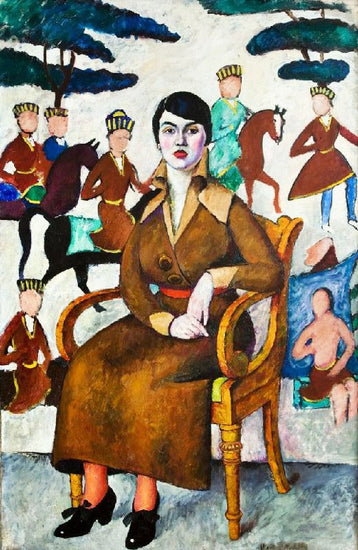 Portrait Of A Lady In A Chair by Ilya Mashkov