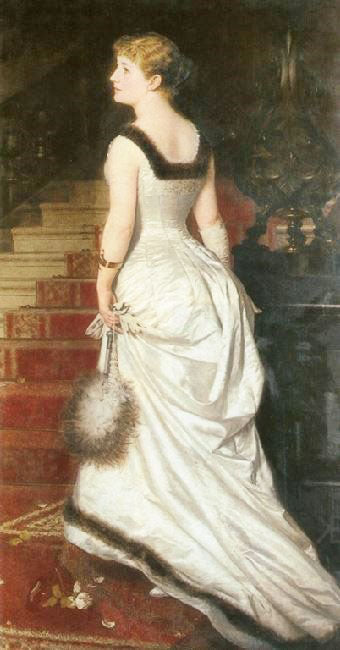 Elegant Woman In White by Knut Ekwall