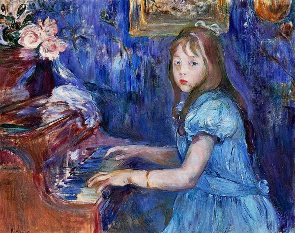 Lucie Leon At The Piano by Berthe Morisot