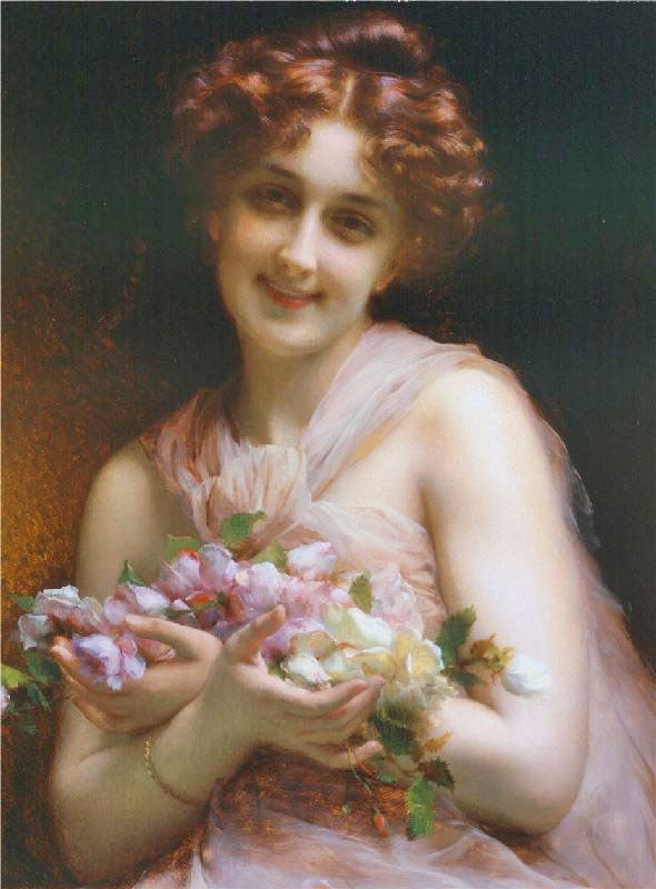 Flowers by Etienne-Adolphe Piot