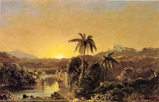 Sunset In Ecuador by Frederic Edwin Church