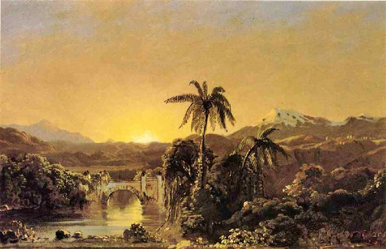 Sunset In Ecuador by Frederic Edwin Church