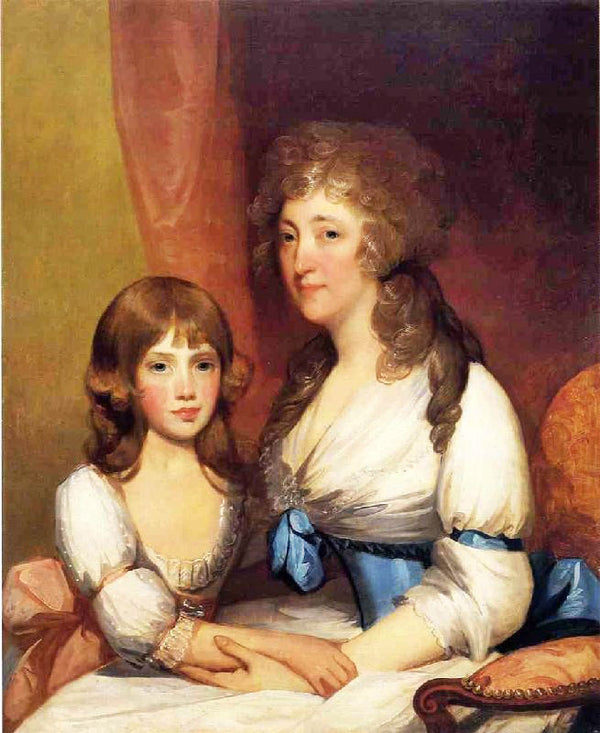Mrs. Samuel Dick And Daughter Charlotte Anna by Gilbert Stuart