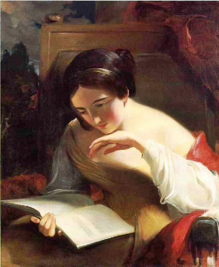 Portrait Of A Girl Reading by Thomas Sull