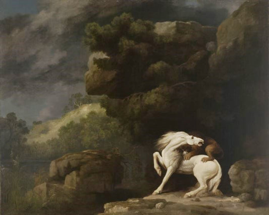 A Lion Attacking A Horse by George Stubbs