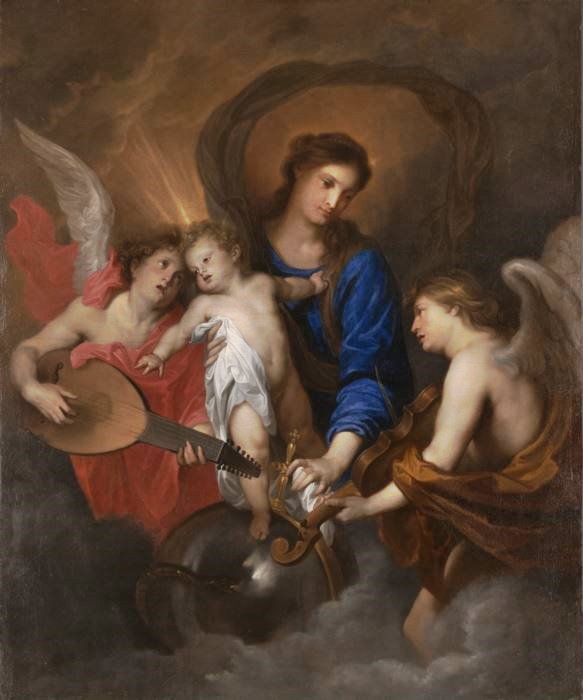 Virgin And Child With Music-Making Angels by Anthony van Dyck
