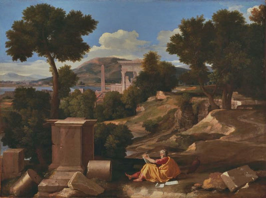 Landscape With St. John On Patmos by Nicolas Poussin