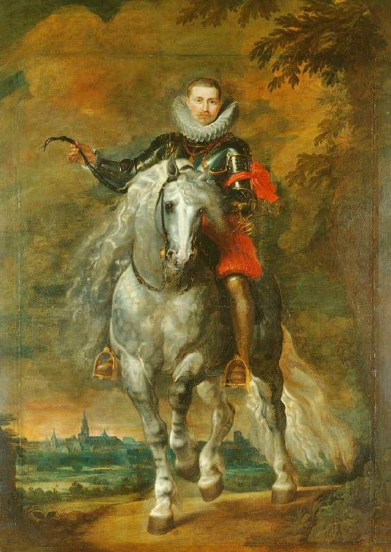 PORTRAIT OF DON RODRIGO CALDERON ON HORSEBACK
