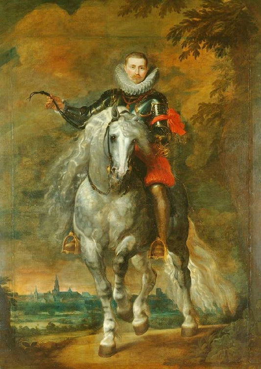Portrait Of Don Rodrigo Calderon On Horseback by Peter Paul Rubens