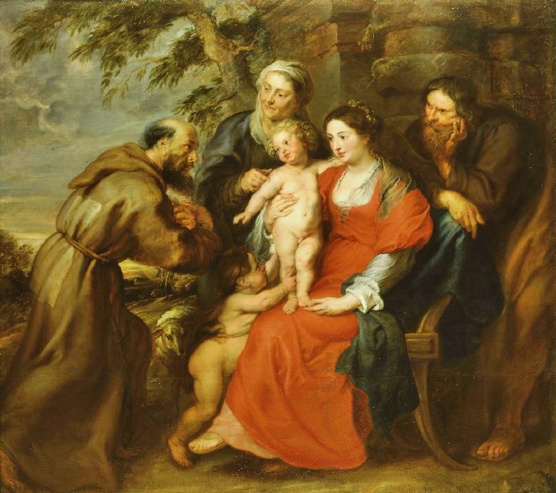 The Holy Family With Saint Francis by Peter Paul Rubens