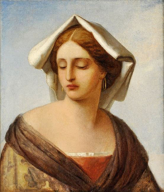 Portrait Of A Venetian Lady by Anselm Feuerbach