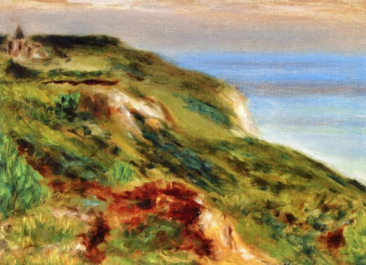 The Church At Varengeville And The Cliffs by Pierre Auguste Renoir