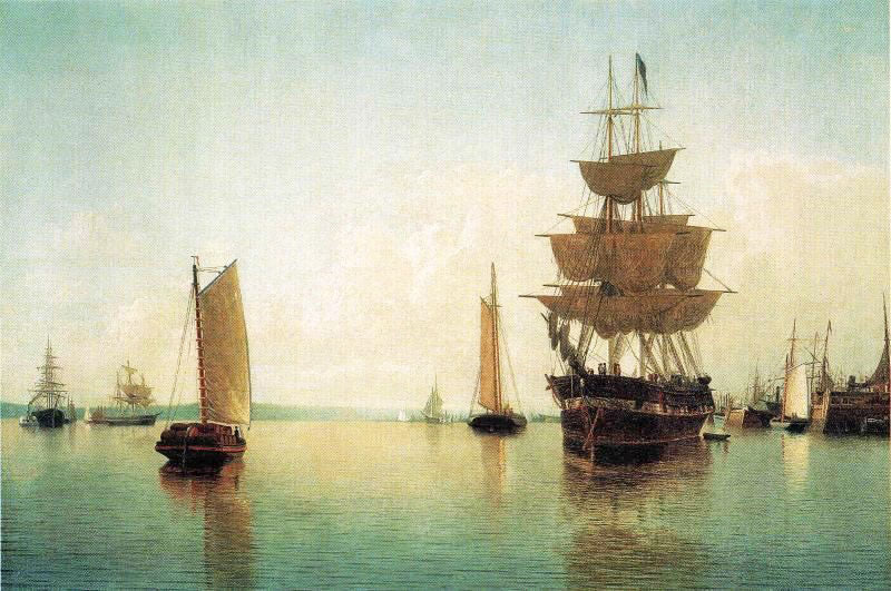 East River Off Lower Manhattan by William Bradford