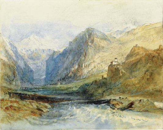 The Domleschg Valley, Looking North To The Gorge At Rothenbrünnen by Joseph Turner