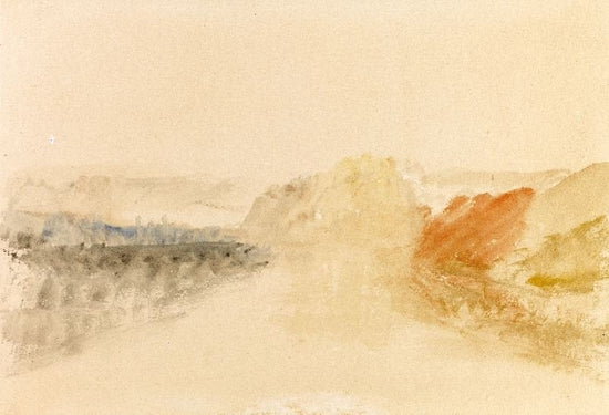 River Scene, A Fort Above by Joseph Turner
