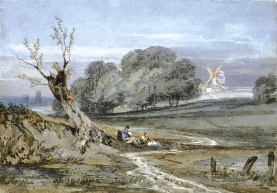 Landscape With Mill, Durham Cathedral In The Background by Joseph Turner