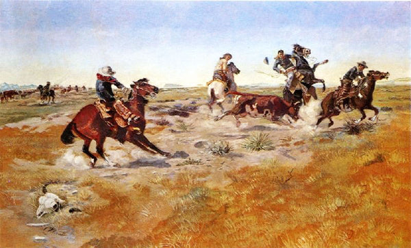 The Judith Basin Roundup by Charles Marion Russell