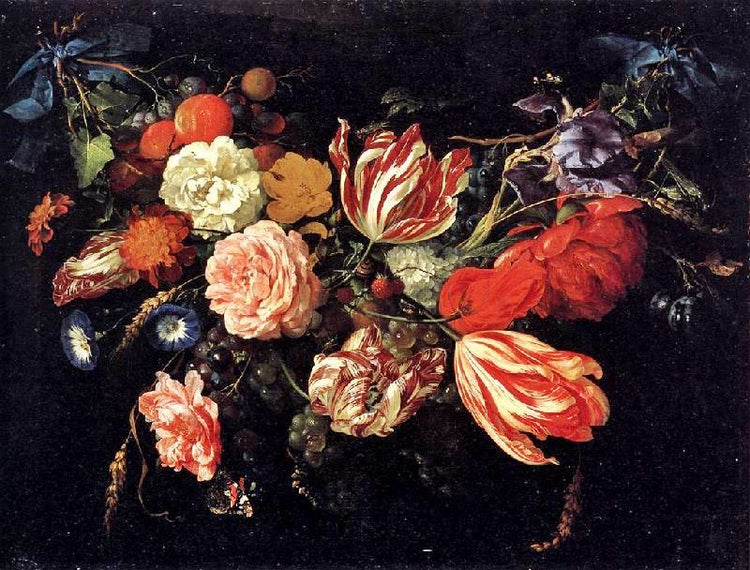 Festoon With Flowers And Fruit by Jan Davidszoon de Heem