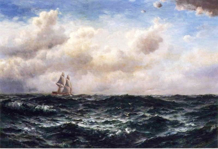 Ship At Sea by Edward Moran