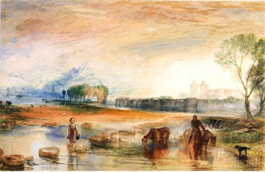 Sunset And Moonrise by Joseph Turner