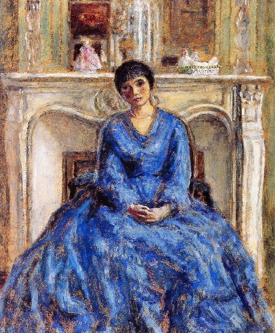 The Blue Coat by Frederick Carl Frieseke