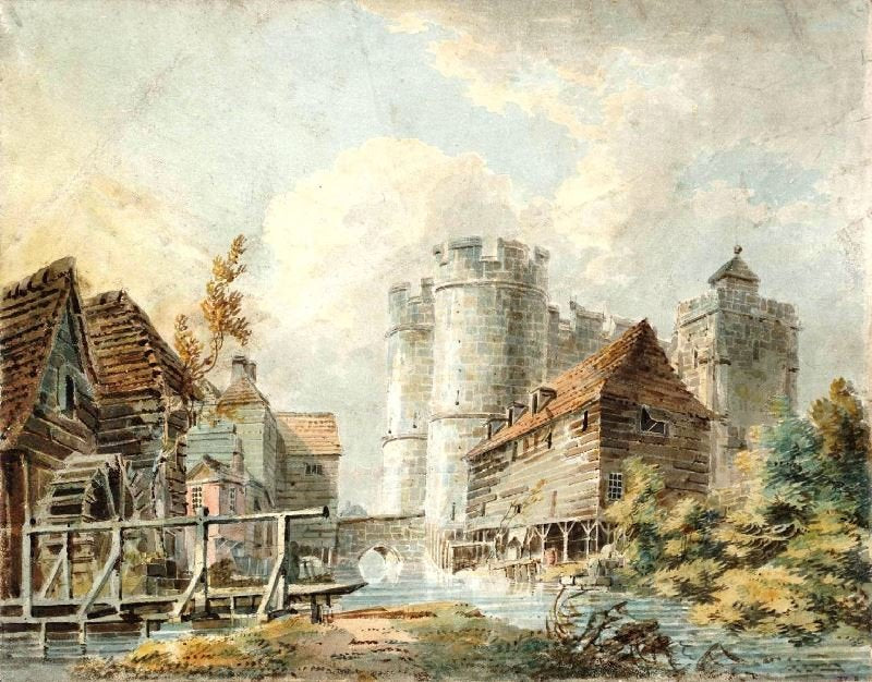 Canterbury, The West Gate, From The River Stour by Joseph Turner