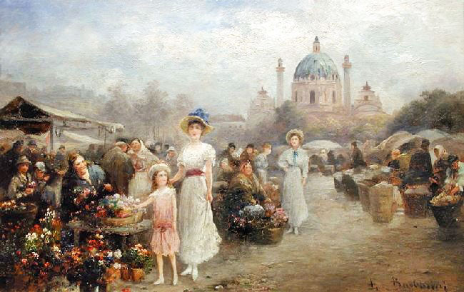 Flower Market by Emil Barbarini