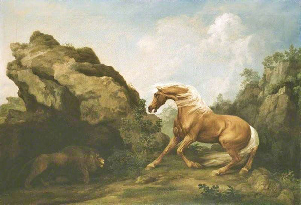 Horse Frightened By A Lion by George Stubbs