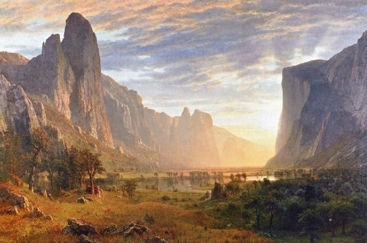 Looking Down Yosemite Valley, California by Albert Bierstadt
