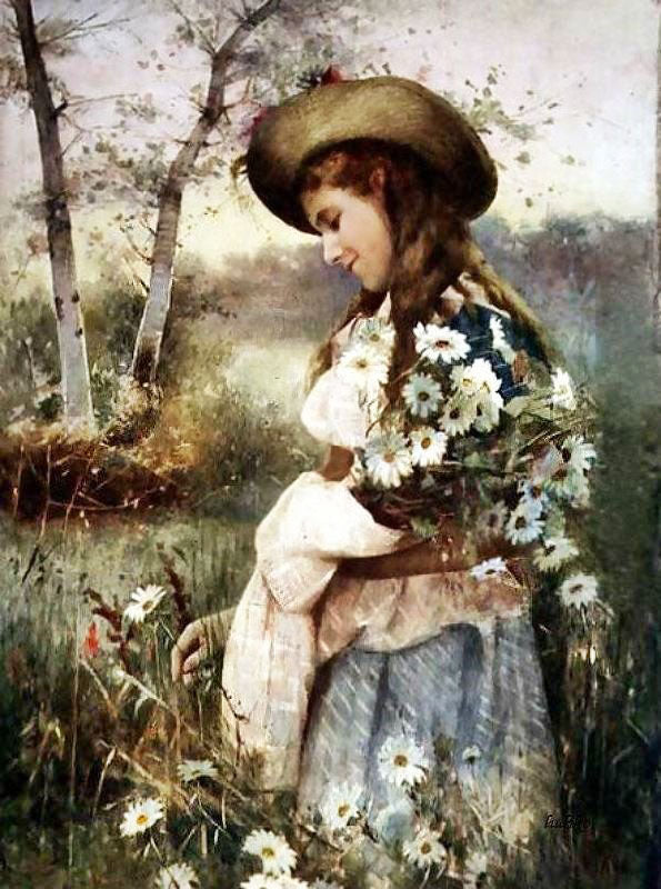Gathering Marguerites by Alexander Mark Rossi