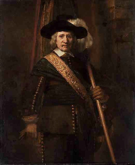 The Standard Bearer, Floris Soop, 1604-1657 by Rembrandt van Rijn