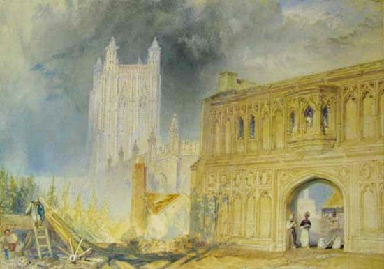 Malvern Abbey And Gate, Worcestershire by Joseph Turner